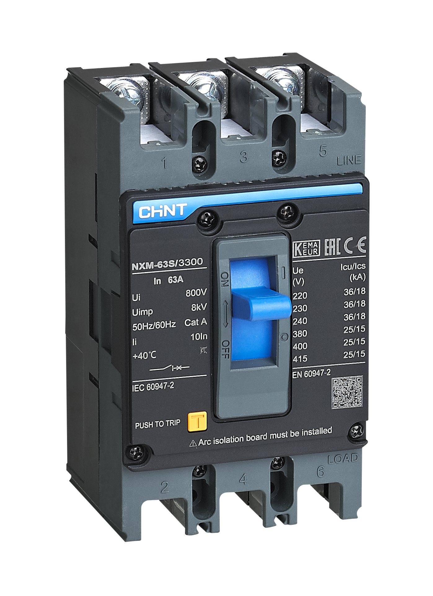 63 Amper TMŞ, Kompakt Şalter, 3x63 A, 205889