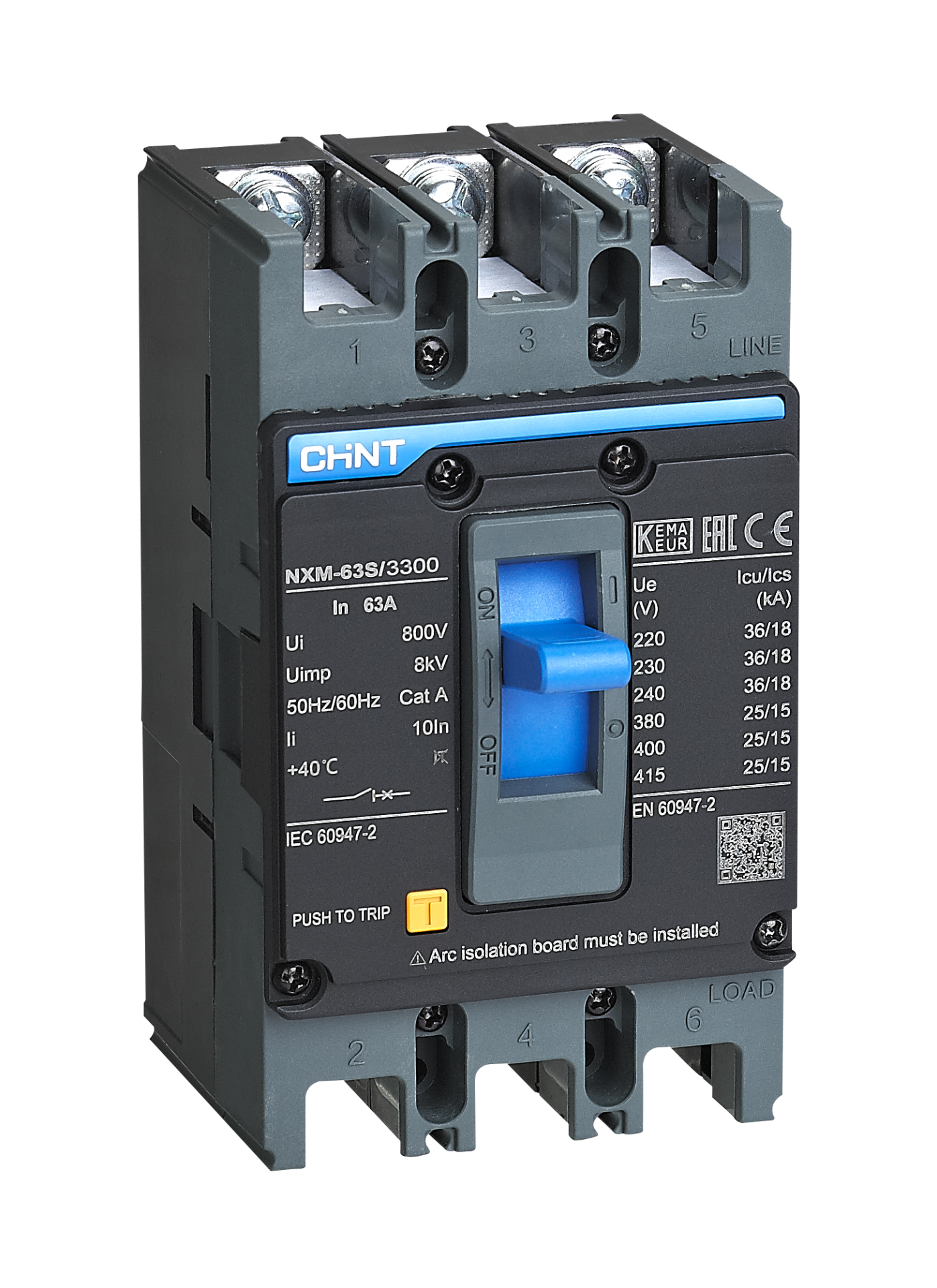 63 Amper TMŞ, Kompakt Şalter, 3x63 A, 205889