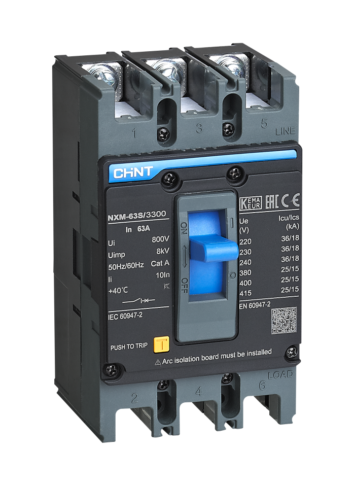 63 Amper TMŞ, Kompakt Şalter, 3x63 A, 205889