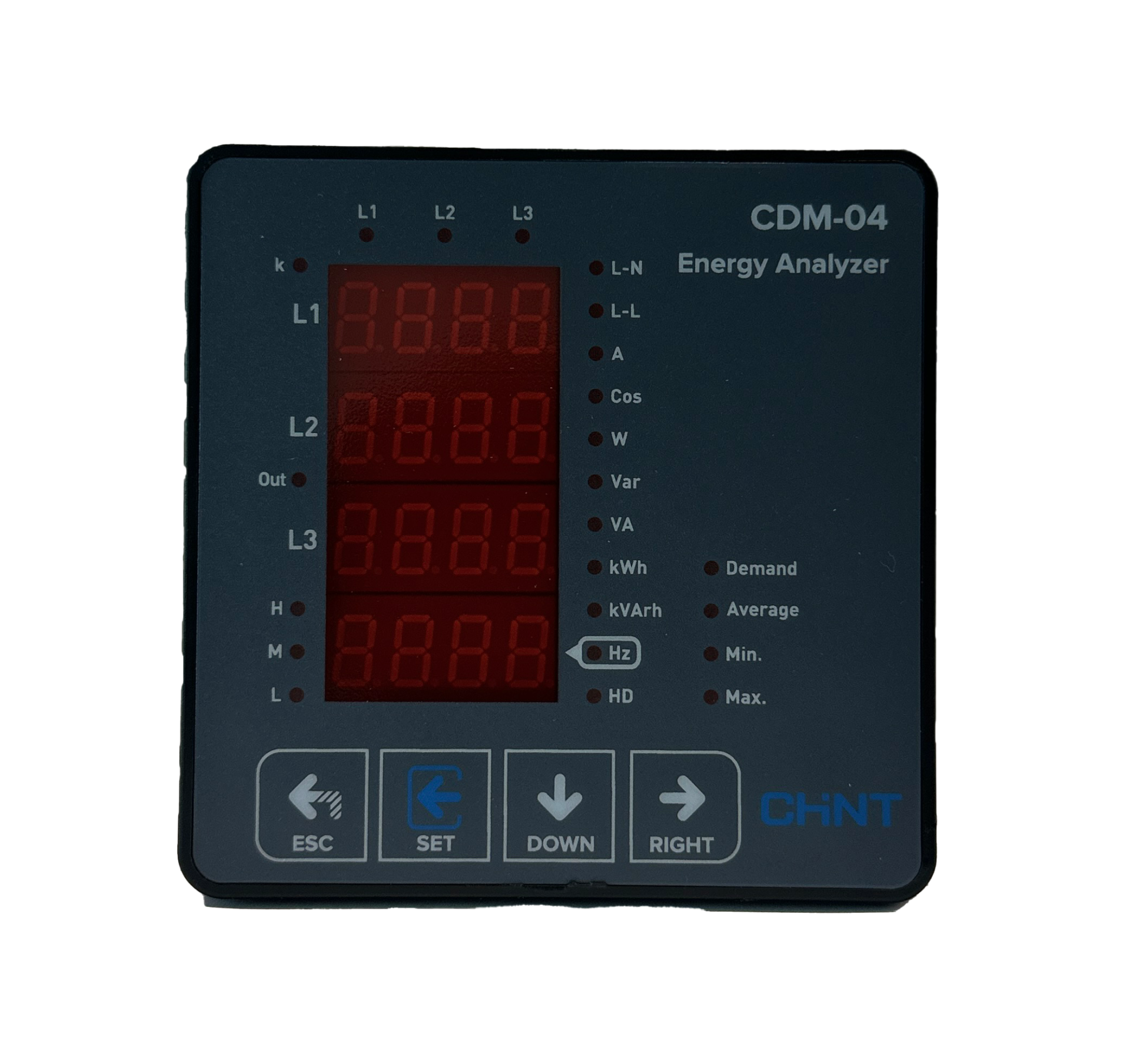 Pano Tipi Enerji Analizörü, 3 Fazlı, Dijital, 500771