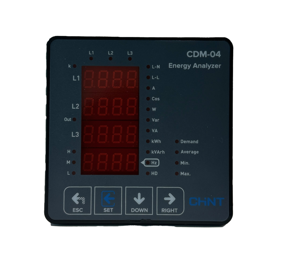 Pano Tipi Enerji Analizörü, 3 Fazlı, Dijital, 500771