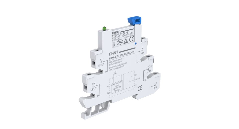 24V DC Slim Röle, 1A/K, 6A, Soket Dahil