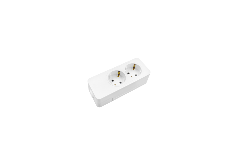 2li Priz Kablosuz, Klemensli, Topraklı, Beyaz, Çocuk Korumalı