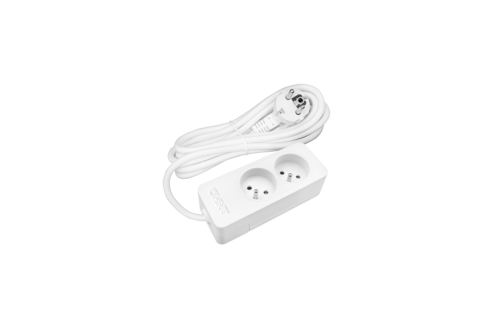 3 Metre İkili Priz, Uzatma Kablolu, Grup, Seyyar, Topraklı