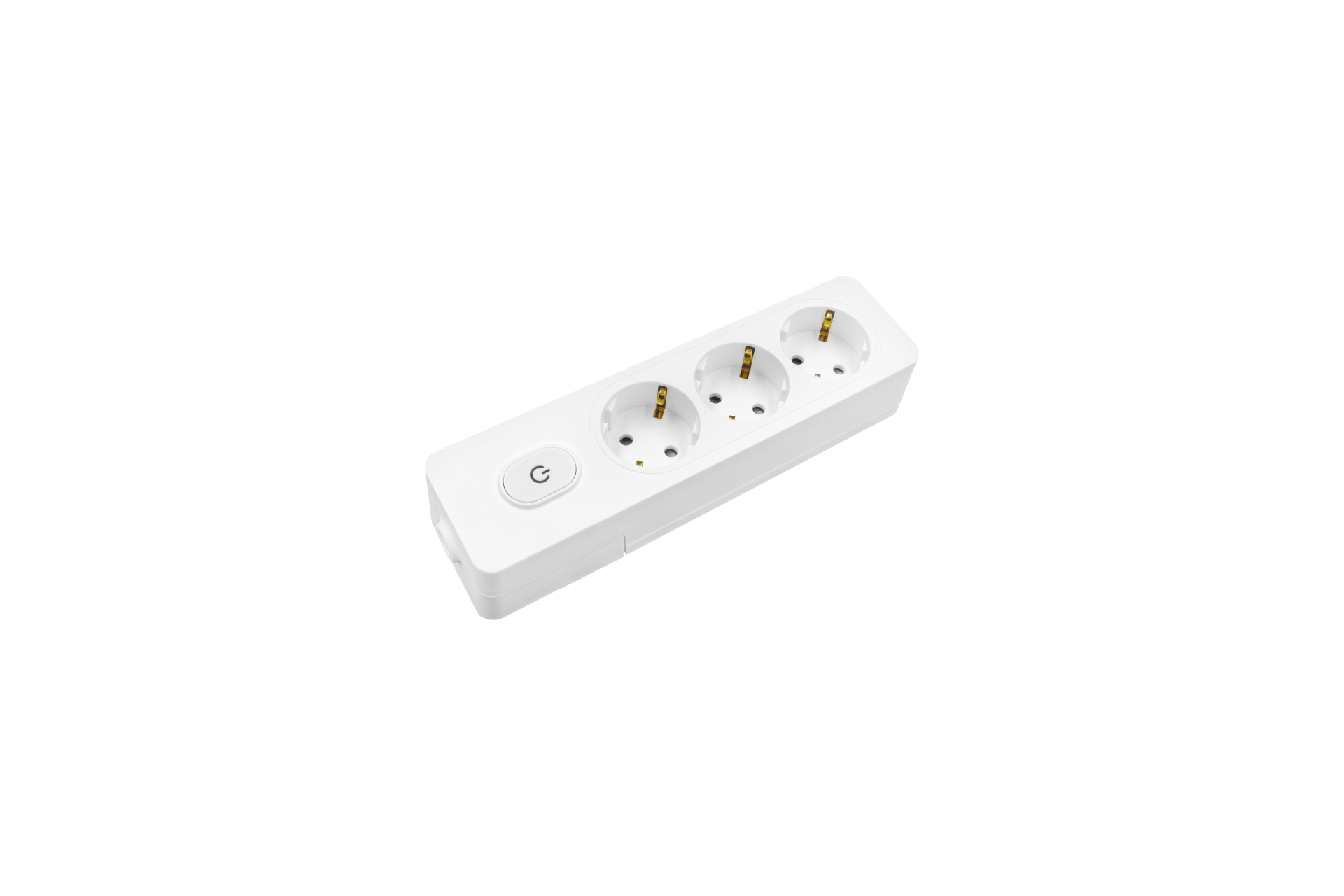 3 lü Priz Kablosuz Anahtarlı, Düğmeli, Klemensli, Beyaz