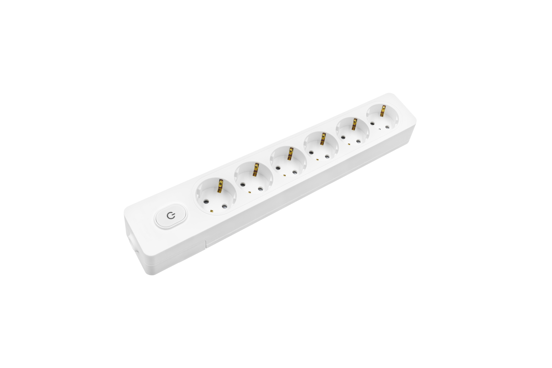 6 lı Priz Kablosuz Anahtarlı, Düğmeli, Klemensli, Beyaz