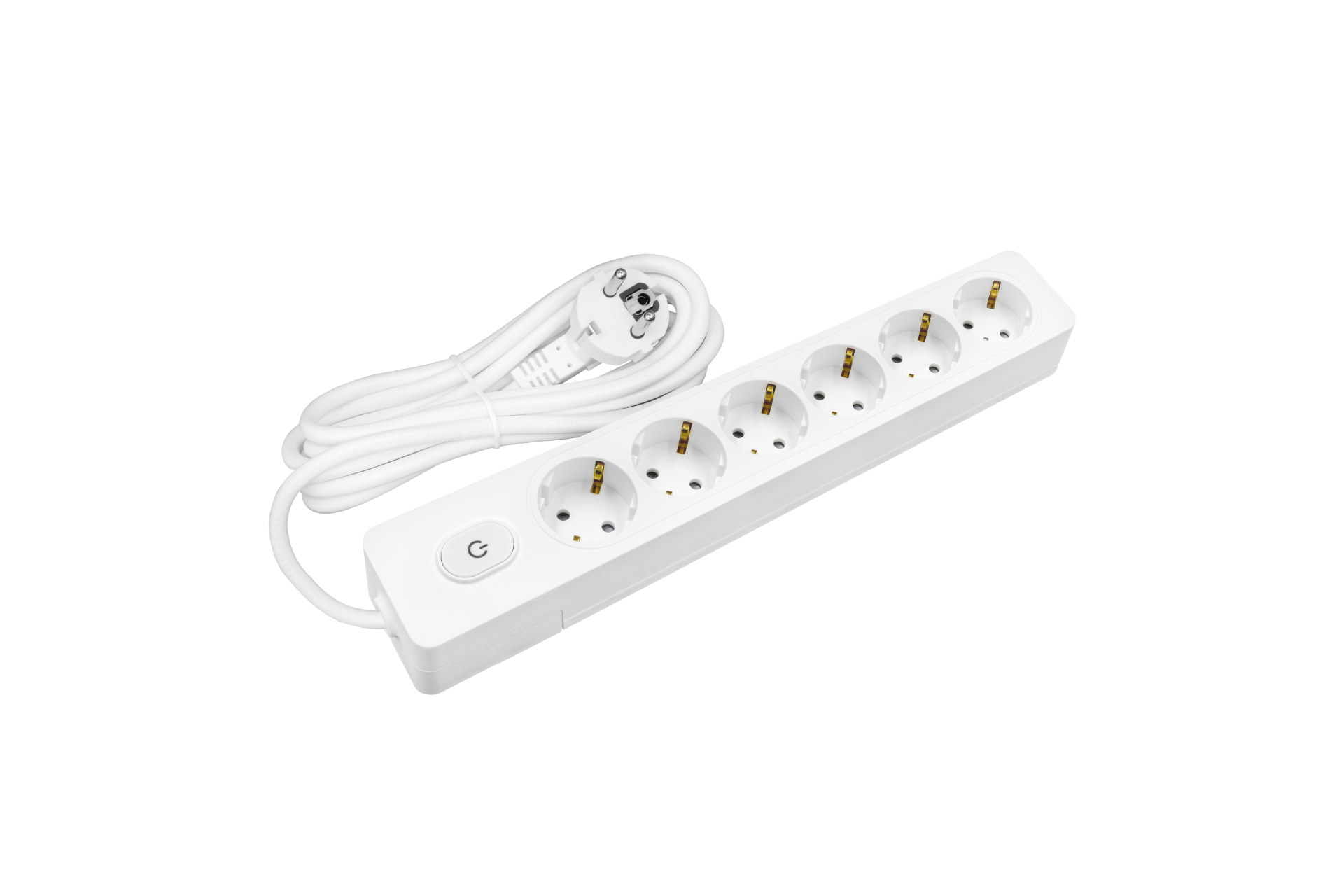 2 Metre Anahtarlı 6 lı Priz, Kablolu, Grup, Seyyar, Topraklı