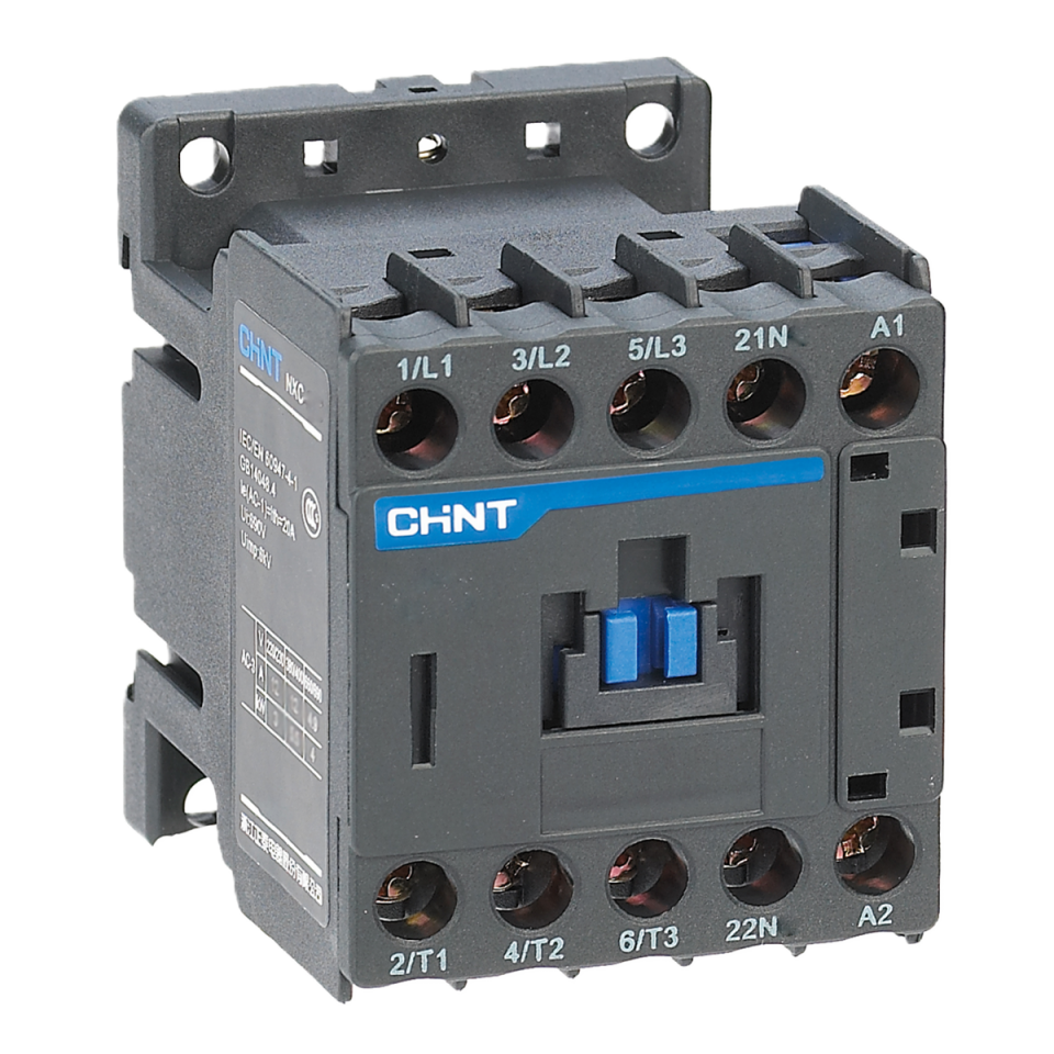 24V AC Kontaktör, 9A (AC-3), 3 Kutup, 4 kW, 1NA