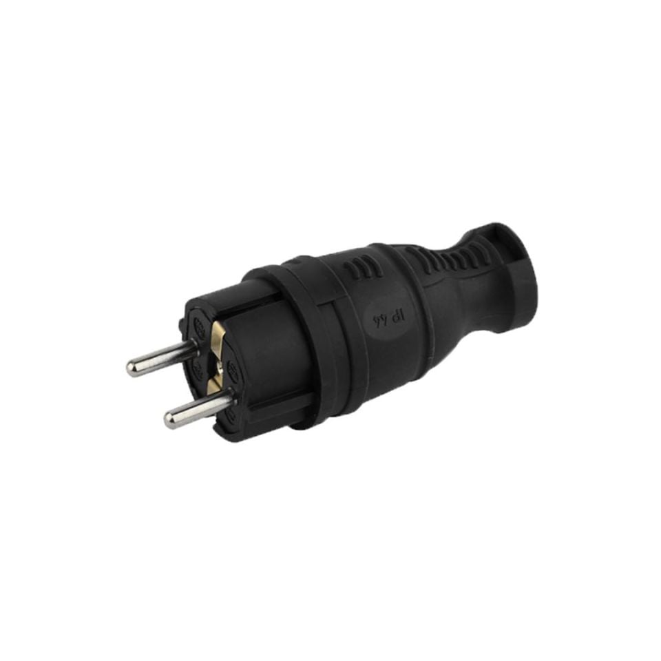 Kauçuk Erkek Fiş, Monofaze, 16A, Sanayi Tipi, 220 V