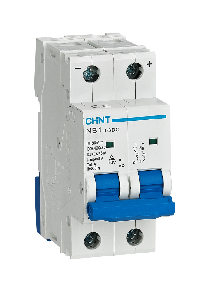 10 Amper DC Sigorta, Otomatik,  2 Kutup, 500 V DC