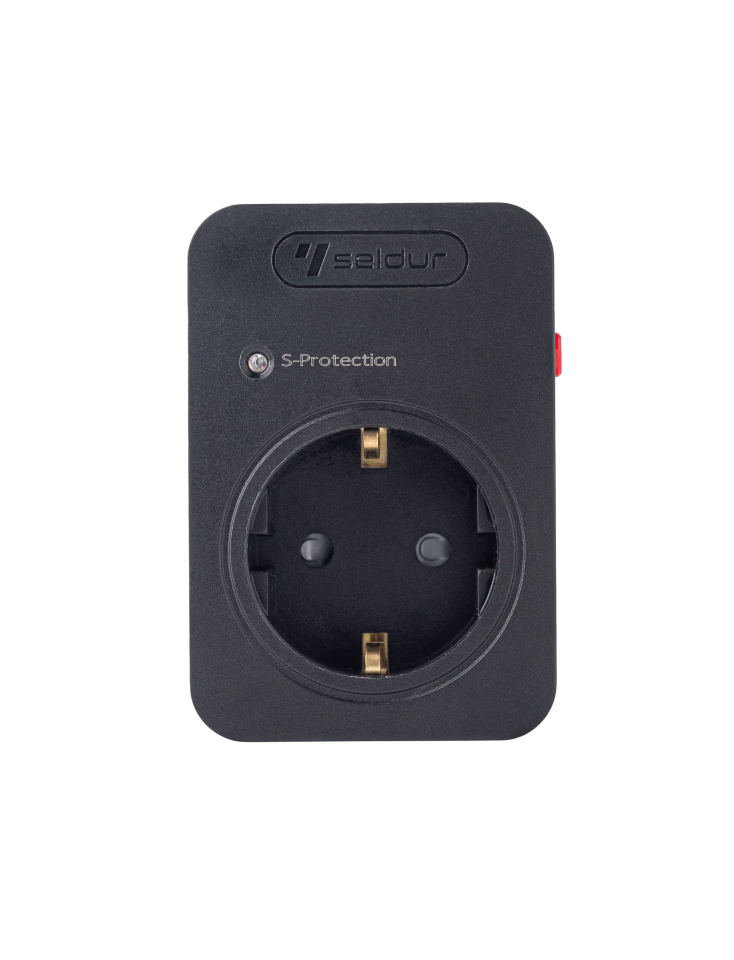 Akım Korumalı Siyah Priz, Şok Koruma Dahil, 230V, 720J