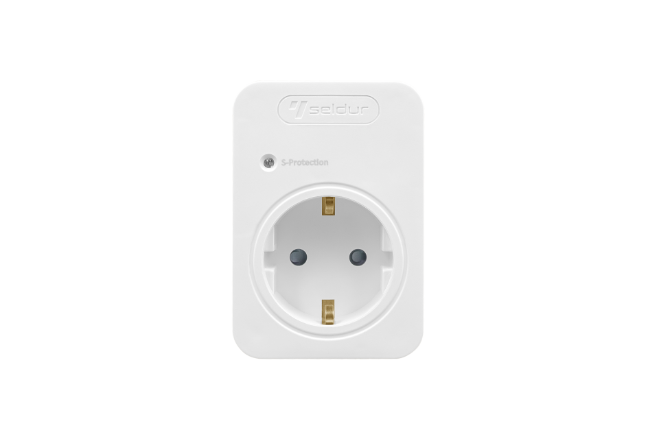 Tekli Akım Korumalı Priz, Şok Koruma Dahil, 230V, Beyaz