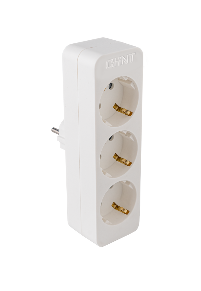 3 lü Golyat Priz, Üst Kalite, Priz Çoğaltıcı, Düz Tip, Beyaz