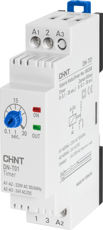 Düz Zaman Rölesi, Çekmede Gecikmeli, 0-30sn