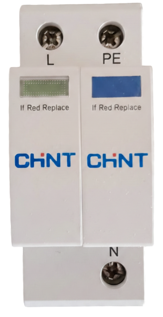 Tip 2 Parafudr, Ev Tipi, 1+N, Monofaze, 40kA, C Sınıfı