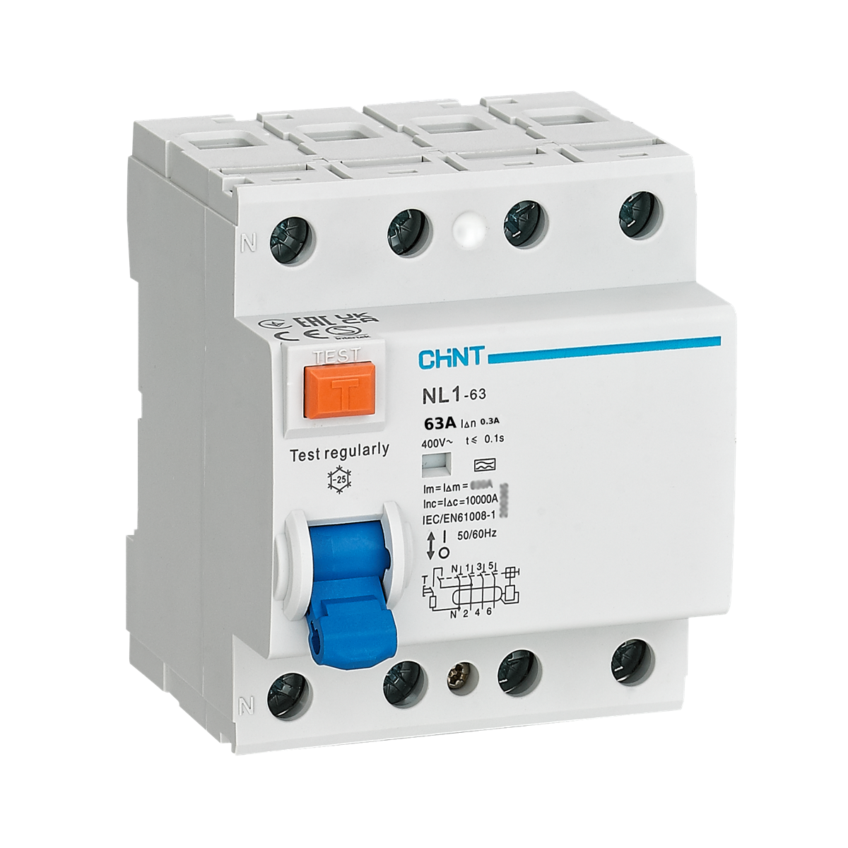 4x63A 300mA Kaçak Akım Rölesi, Trifaze, 200231