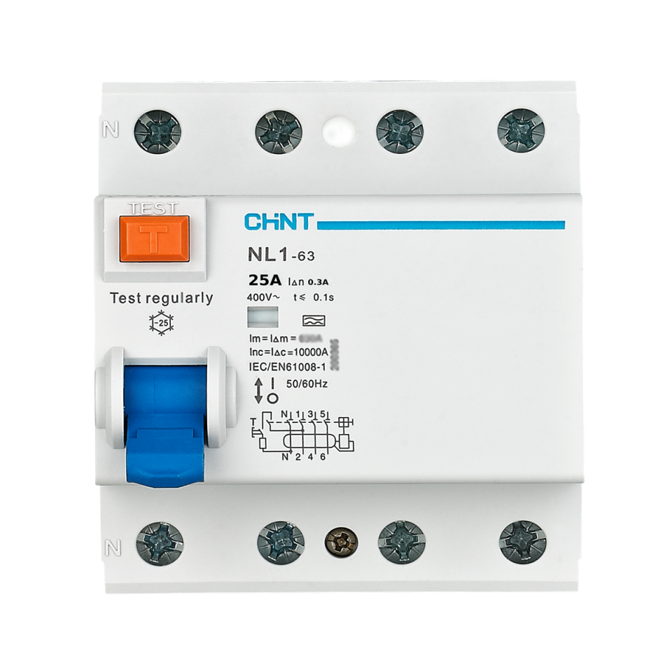 4x25A 300mA Kaçak Akım Rölesi, Trifaze, 4 Kutup, 380V