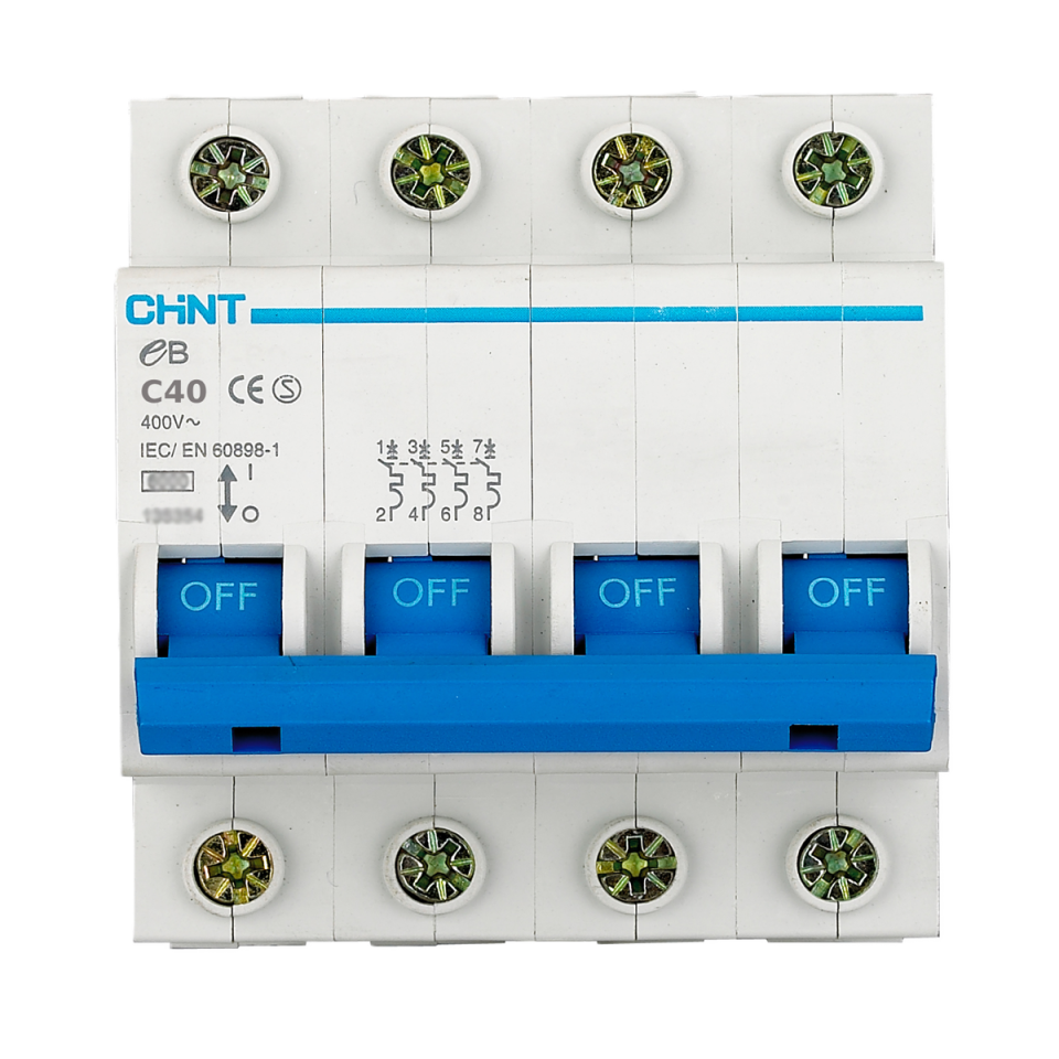 4x40 Amper Sigorta, 4lü Grup, C Tipi, Nötr Kesmeli, 186542