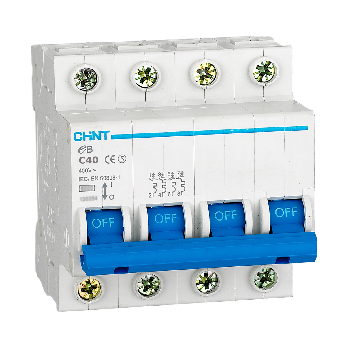 4x40 Amper Sigorta, 4lü Grup, C Tipi, Nötr Kesmeli, 186542