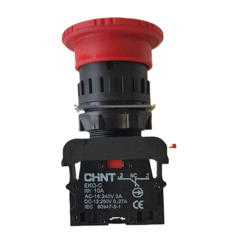 Acil Kesme Butonu, Mantar Tip, Emergency, 1NC (1NK)