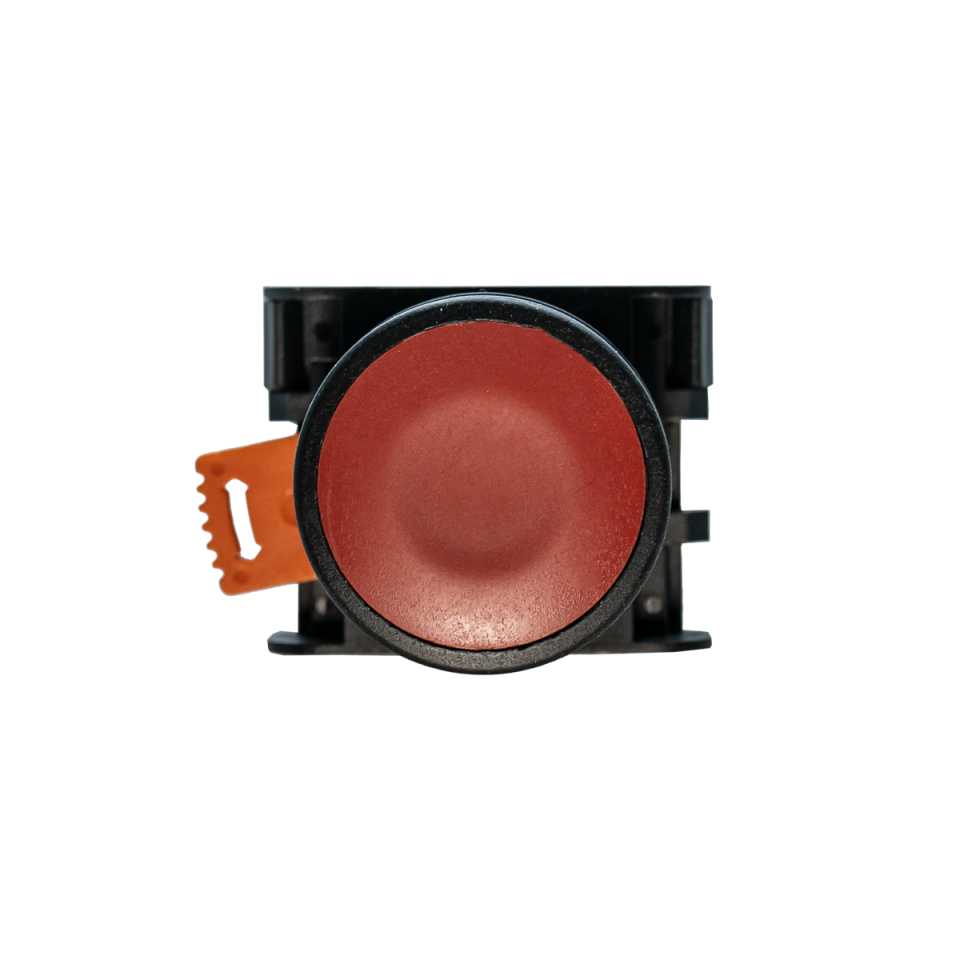 Kırmızı Pano Butonu, Yaylı, 1NK (1NC), Düz