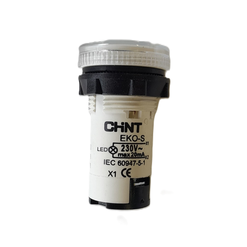 Beyaz Pano Led Sinyal Lambası, 220 VAC, 22mm