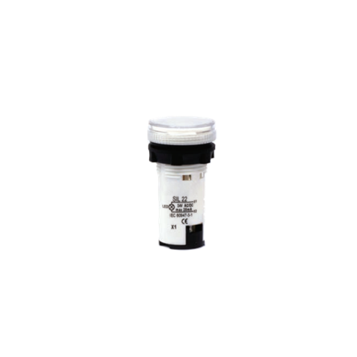 Beyaz Pano Led Sinyal Lambası, 220 VAC, 22mm